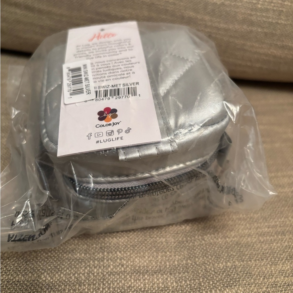 Lug Swizzle Mini Metallic Silver New